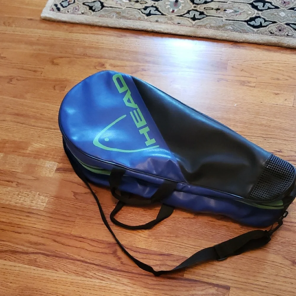 Vtg HEAD Tennis/Raquet Bag With Adjustsble Shoulder Strap & Name Tag